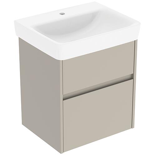 Meuble sous-vasque Plan Renova avec vasque en céramique de 550 mm de largeur
 Standard 5
