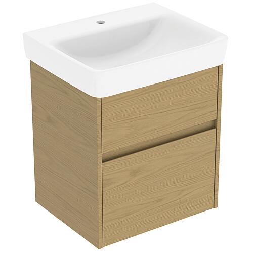 Meuble sous-vasque Plan Renova avec vasque en céramique de 550 mm de largeur
 Standard 7