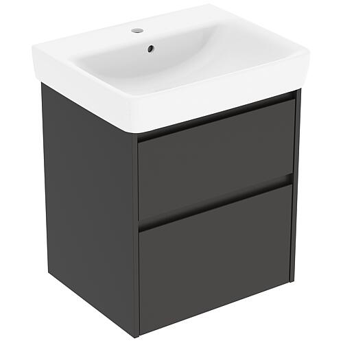 Meuble sous-vasque Plan Renova avec vasque en céramique de 650 mm de largeur
 Standard 2