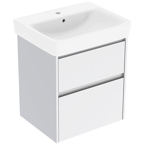 Meuble sous-vasque Plan Renova avec vasque en céramique de 650 mm de largeur
 Standard 4