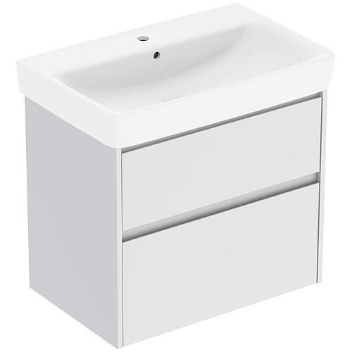 Meuble sous-vasque Plan Renova avec lavabo en céramique de 700 mm de largeur
 Standard 1