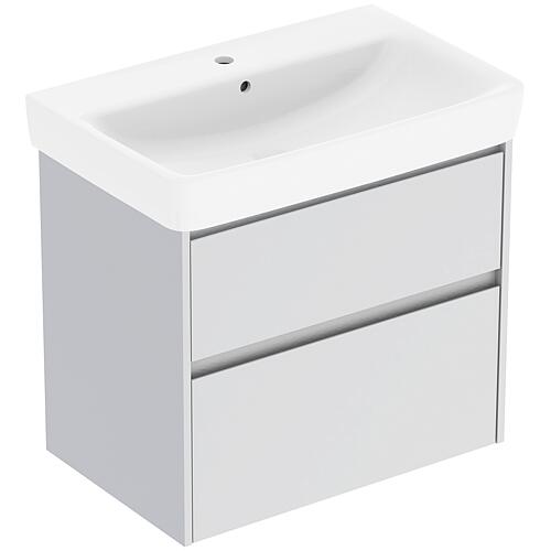 Meuble sous-vasque Plan Renova avec lavabo en céramique de 700 mm de largeur
 Standard 4