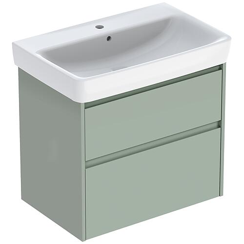 Meuble sous-vasque Plan Renova avec lavabo en céramique de 700 mm de largeur
 Standard 6