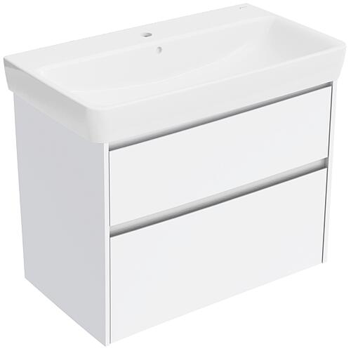 Meuble sous-vasque Plan Renova avec vasque en céramique de 850 mm de largeur
 Standard 1