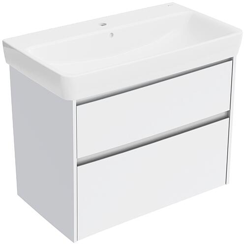 Meuble sous-vasque Plan Renova avec vasque en céramique de 850 mm de largeur
 Standard 4