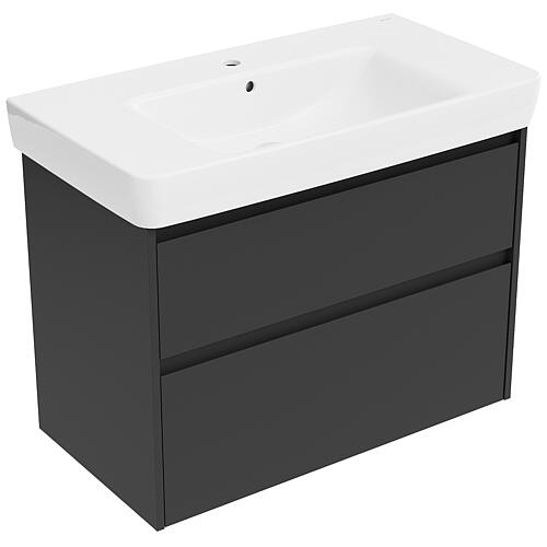 Meuble sous-vasque Renova Plan avec vasque en céramique, largeur 900 mm
 Standard 2