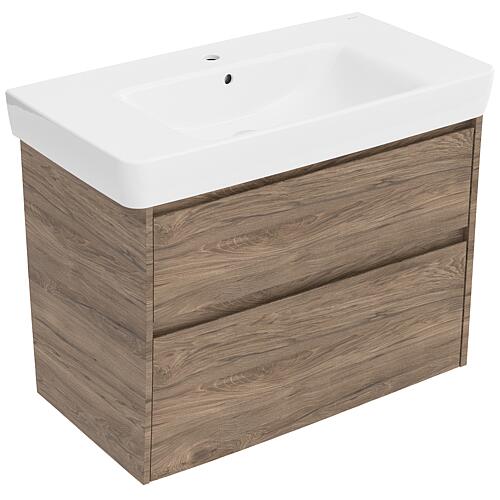 Meuble sous-vasque Renova Plan avec vasque en céramique, largeur 900 mm
 Standard 3