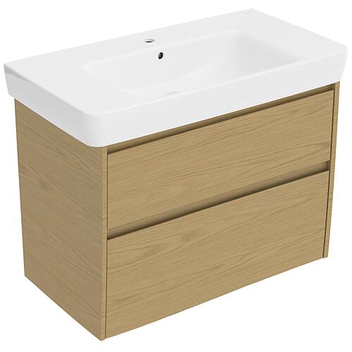 Meuble sous-vasque Renova Plan avec vasque en céramique, largeur 900 mm
 Standard 7