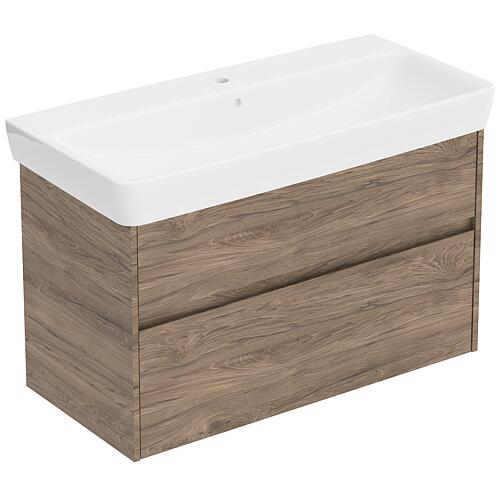 Meuble sous-vasque Plan Renova avec lavabo en céramique, largeur 1 000 mm
 Standard 3