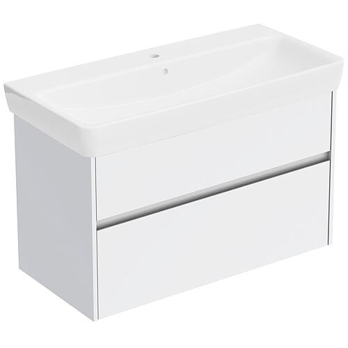 Meuble sous-vasque Plan Renova avec lavabo en céramique, largeur 1 000 mm
 Standard 4