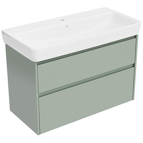 Meuble sous-vasque Plan Renova avec lavabo en céramique, largeur 1 000 mm
 Standard 6