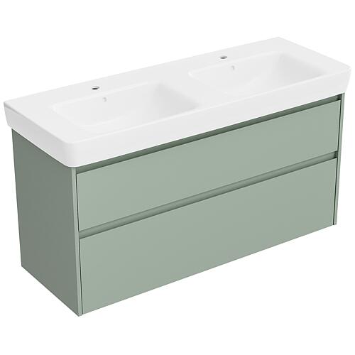 Meuble sous-vasque Plan Renova avec double vasque en céramique, largeur 1 300 mm Standard 6