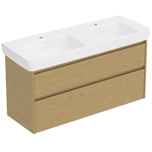 Meuble sous-vasque Plan Renova avec double vasque en céramique, largeur 1 300 mm Standard 7