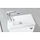 Meuble sous-vasque + vasque en fonte minérale ELYP 1 porte anthracite brillant Butée à gauche 400x609x220mm