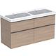 Armoire sous-lavabo avec double vasque, largeur 1200 mm Standard 3