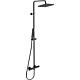 Système de douche Muun Nero carré, avec mitigeur thermostatique Standard 1