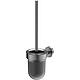 Garniture de brosse WC Eldrid avec support mural laiton/acier inoxydable couleur Gunmetal