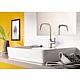 Mitigeur lavabo Kludi Pure & Easy, actionnement sur le côté, orientable   Anwendung 1