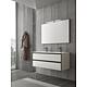 Kit de meubles de salle de bains Benaro blanc mat avec lavabo en Céramique blanc Anwendung 1
