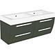 Meuble sous-vasque Enna avec double vasque en fonte minérale, largeur 1200 mm Standard 3
