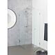 Cabine de douche Équerre Rock, 1 porte battante et 1 paroi latérale avec barre de stabilisation Standard 2