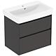 Meuble sous-vasque Plan Renova avec lavabo en céramique de 700 mm de largeur
 Standard 2