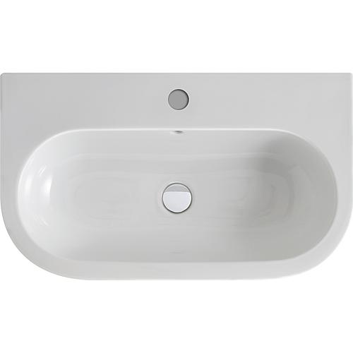 Lavabo 'NUVOLA' lxHxP=750x170x450mm en céramique blanche