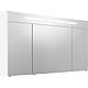 Armoire a glace 3 portes blanc brillant eclairage avec cache 1200 x 740 x 160 mm