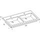 Vasque double EPIC, fonte minerale, 1210x510 mm