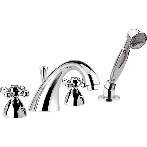 Kit mitigeur bain/douche 4 trous bord de baignoire Retro Standard 1