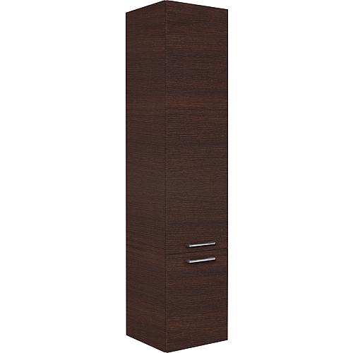 Armoire haute Serie MAA 2 portes chene foncé ouverture droite lxHxP 350x1585x370 mm