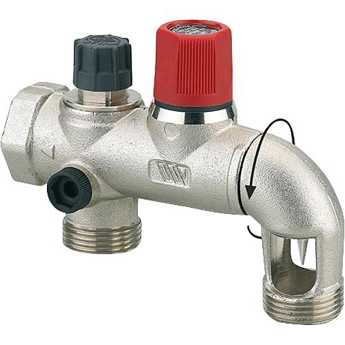 Groupe de sécurité coudé GSM 1" inox