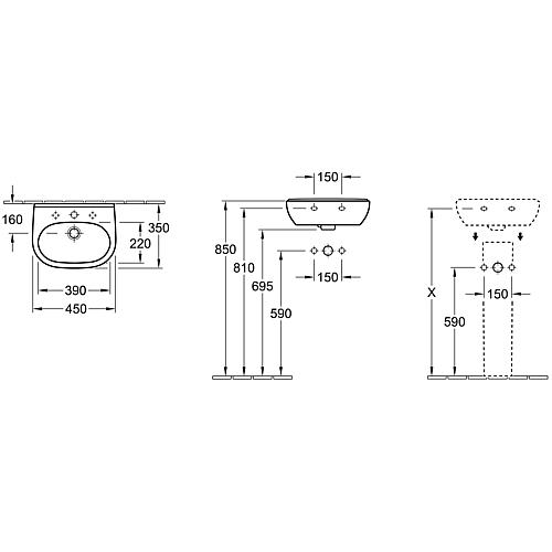 Lave-main Villeroy & Boch O.Novo Standard 2