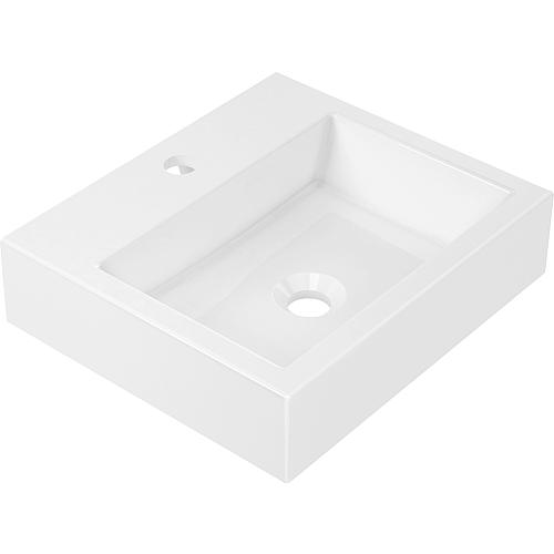 Vasque JULIA LxHxP : 420x100x360 mm fonte minérale blanche