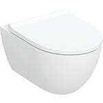 Pack combiné Geberit Acanto WC suspendu à fond creux, blanc, sans bride abattant WC Softclose, QuickRelease, TurboFlush, KeraTect