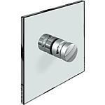 Poignée de porte vitrée, sur les deux côtés, chromé brillant
