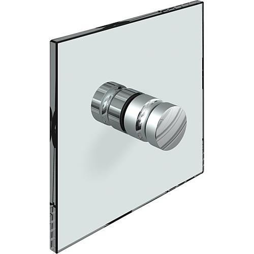 Poignée de porte vitrée, sur les deux côtés, chromé brillant Standard 1