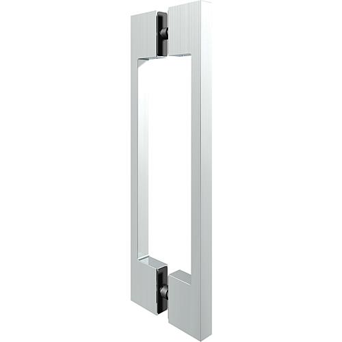 Poignée de porte vitrée, sur les deux côtés, chromé brillant Standard 1