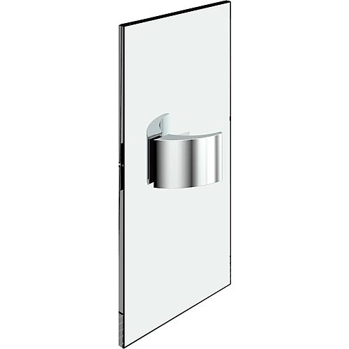 Poignée de porte vitrée, sur les deux côtés, chromé brillant Standard 1