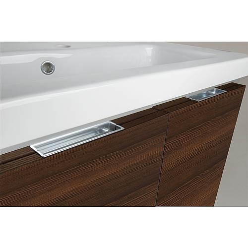 Meuble sous-vasque Eola avec vasque en céramique, largeur 710 mm, 2 portes pivotantes Anwendung 12