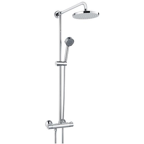 Colonne de douche Heinrichschulte Ascona douchette, tête de douche Ø 200 mm et thermostat chrome