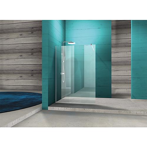Séparation de douche Walk-In Ennai, 1 paroi latérale avec barre stabilisatrice