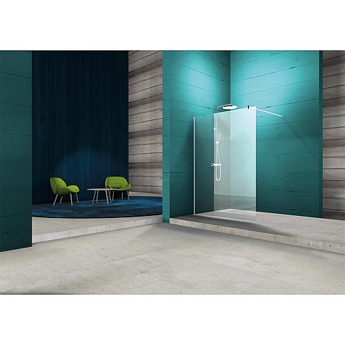 Séparation de douche Walk-In Ennai, 1 paroi latérale avec barre stabilisatrice