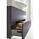 Meuble sous-vasque + vasque en céramique EBSI anthracite brillant 2 tiroirs 970x590x380/490
