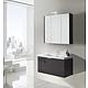 Ensemble de meuble de salle de bains EPIL Série MBF anthracite haute brillance 1 tiroir largeur 860 mm