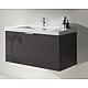 Meuble sous-vasque + vasque en céramique EPIL anthracite brillant 1 tiroir 860x550x510mm