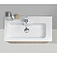 Ensemble de meubles de salle de bains EOLA anthracite brillant, 2 portes, largeur 710mm