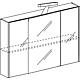 Armoire à glace avec éclairage blanc mat 3 portes 1050x750x188mm