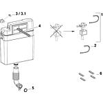 Réservoir de chasse pour bâti-support Mepa Type R11 Sanicontrol