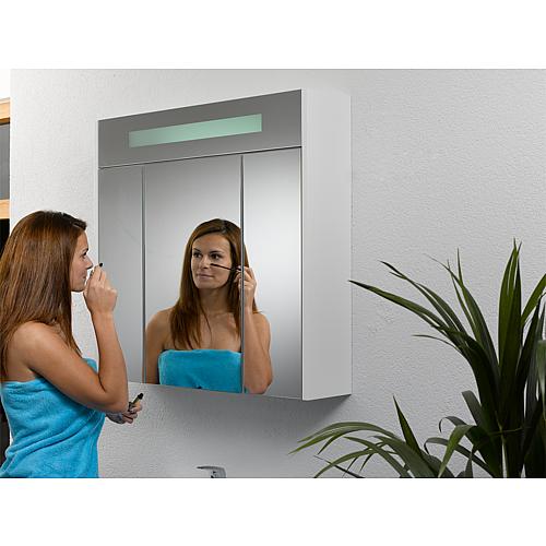 Armoire à miroir avec bordure décorative lumineuse, largeur 950 mm